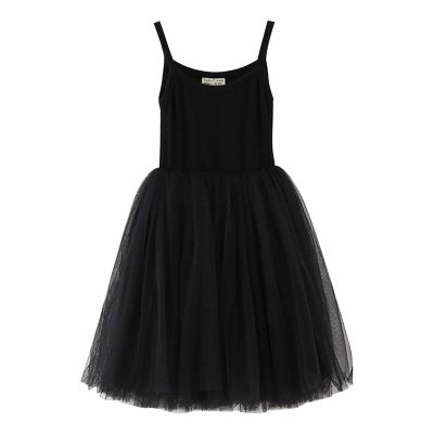 Baby Girls Tutu Dress Toddler Cotton Tutu Dress Infant Tulle Dresses Girl Sleeveless Princess First (Black, 6-7 Years)