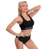 Customized Sport Vest Custom Casual Running Fitness Workout Yoga Shirt Sexy Strap Tank Tops for Women Black M view 3