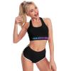 Customized Sport Vest Custom Casual Running Fitness Workout Yoga Shirt Sexy Strap Tank Tops for Women Black M view 4