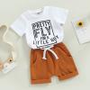 LIOMENGZI Infant Baby Boy Summer Clothes Outfit Color Block T-shirt Shorts Set Toddler Checkerboard Clothes 6 12 18 Months 2T view 3