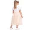BOOPH Girls Tulle Skirts A-line Mesh Skirt Long Beige Tutu Skirts Dress for Toddler Girls 8-9Y view 4