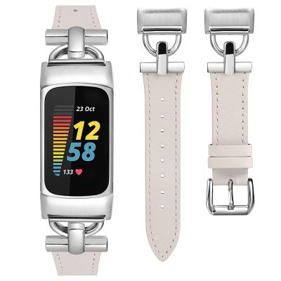 Wearlizer Leather Band Compatible with Fitbit Charge 6/Charge 5 Bands