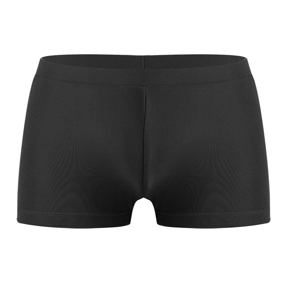 Hedmy Kids Girls Elastic Waistband Swimsuit Boy Shorts Boy-Cut Design Swimwear Black 12 Years