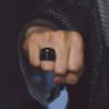 Bandmax Black Skull Ring for Men Size 12 Stainless Steel Chunky Biker Skull Rings Flame Skull Rings Blazing Skull Rider Ring Punk Jewelry view 2