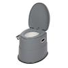 UDeuxff Portable Toilet,Portable Travel Toilet with Non-Slip Mat & Paper Holder,Lightweight & Compact for Camping,Boat,Hiking,Van (Grey) view 4