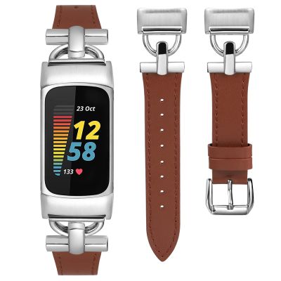 Wearlizer Leather Band Compatible with Fitbit Charge 6/Charge 5 Bands