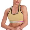 Personalized Yoga Tank Top Add Your Image Text Custom Crop Tops Vest Sports Bra for Women YellowHaze L view 1