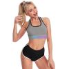 Custom Crop Tops Women's Short Vest with Any Photo Text Sports Bra Workout Tank Tops Gravel 2XL view 4