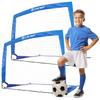 Portable 4' Fiberglass Soccer Goals, Quick Set-Up, Fiberglass Poles, High Stability, Solo Play, Instant Matches- Set of 2 view 1