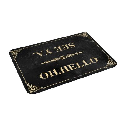 Abipuir Front Porch Rug Oh Hello, See Ya Mat Gift for Husband Outdoor Rug Front Door (Size : 40X60CM)