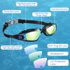 Treela 10 Pcs Swimming Goggles for Adults Pool Goggles Swim Glasses Bulk Multipack Anti Fog Silicone No Leaking(Bright Style) view 3