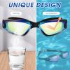 Treela 10 Pcs Swimming Goggles for Adults Pool Goggles Swim Glasses Bulk Multipack Anti Fog Silicone No Leaking(Bright Style) view 4