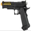 340 FPS Golden Ball x Eagle OTS .45 Hi-Capa Gas Blowback Airsoft Pistol w/Hive Vented Slide (Color: Black/Gold Barrel) view 1
