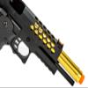 340 FPS Golden Ball x Eagle OTS .45 Hi-Capa Gas Blowback Airsoft Pistol w/Hive Vented Slide (Color: Black/Gold Barrel) view 4