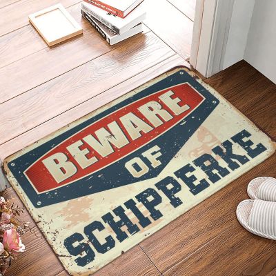 Abipuir Classroom Door Mat Beware of Schipperke Rug Entry Floor Mats Porch Rugs Outdoor Waterproof (Size : 65X90CM)