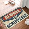 Abipuir Classroom Door Mat Beware of Schipperke Rug Entry Floor Mats Porch Rugs Outdoor Waterproof (Size : 65X90CM) view 1