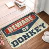 Abipuir Classroom Door Mat Beware of Donkey Rug Entry Floor Mats Porch Rugs Outdoor Waterproof (Size : 50X80CM) view 1