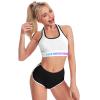 Custom Personalized Sports Bras for Women Workout Racerback Yoga Running Tank Top White L view 4