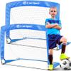 Portable 4' Fiberglass Soccer Goals, Quick Set-Up, Fiberglass Poles, High Stability, Solo Play, Instant Matches- Set of 2 view 1