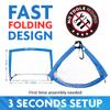 Portable 4' Fiberglass Soccer Goals, Quick Set-Up, Fiberglass Poles, High Stability, Solo Play, Instant Matches- Set of 2 view 2