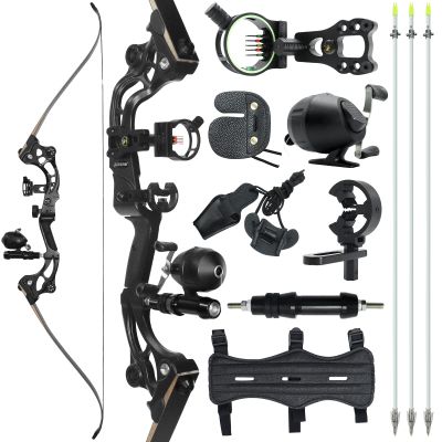 62 Inch Bowfishing Kit 30-50 Lbs Takedown Recurve Bow Right Hand Fishing Bow and Arrow with Reel for Adults Beginners Target Practice and Hunting Fishing (30LBS)