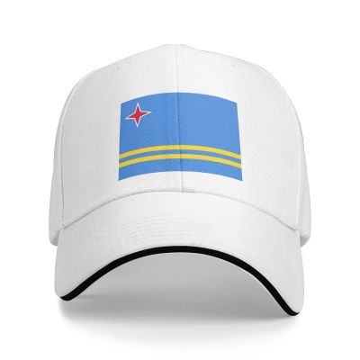 Aruba Flag Unisex Baseball Cap Fits Men Women Adjustable Dad Hat Sandwich Bill Cap White