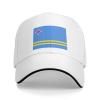Aruba Flag Unisex Baseball Cap Fits Men Women Adjustable Dad Hat Sandwich Bill Cap White view 1