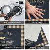 Classroom Door Mat Spoiled Cats and Their Staff Live Here Mat Entry Floor Mats Porch Rugs Outdoor Waterproof (Size : 65X90CM) view 3