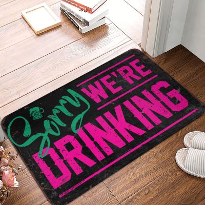 Abipuir Cool Room Accessories for Teens Boys Sorry We're Drinking Rug Fall Rugs Indoor Tiki Bar Decorations (Size : 50X80CM)