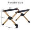Ablazer Folding Cooler Stand with Carry Bag, Anti-Slip for Camping Hiking Picnic Outdoor, Aluminum Ice Box Holder Light Weight Wood Grain Fridge Holder, 25.8" x 15.8" x 14.4" view 2