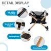 Ablazer Folding Cooler Stand with Carry Bag, Anti-Slip for Camping Hiking Picnic Outdoor, Aluminum Ice Box Holder Light Weight Wood Grain Fridge Holder, 25.8" x 15.8" x 14.4" view 3
