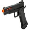 GoldenBall & Eagle 3342 OTS .45 Hi-Capa Gas Blowback Airsoft Pistol w/Ported Slide (Color: Black/Red Barrel) view 3