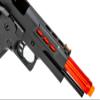 GoldenBall & Eagle 3342 OTS .45 Hi-Capa Gas Blowback Airsoft Pistol w/Ported Slide (Color: Black/Red Barrel) view 4