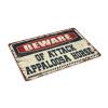 Abipuir Front Porch Rug Beware of Attack Appaloosa Horse Doormat Gift for Husband Outdoor Rug Front Door (Size : 65X90CM) view 2