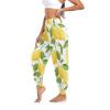 Aflyko Fruit Women Dance Pants Lemon Watercolor Fresh Boho Trousers Yoga Hip Hop Loose Fit Sweatpants Breathable Lounge Harem Pants M view 3