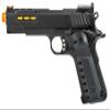 340 FPS Golden Ball x Eagle OTS .45 Hi-Capa Gas Blowback Airsoft Pistol w/Slide Lightening Cuts (Color: Black/Gold Barrel) view 1