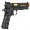 340 FPS Golden Ball x Eagle OTS .45 Hi-Capa Gas Blowback Airsoft Pistol w/Slide Lightening Cuts (Color: Black/Gold Barrel) view 2
