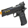 340 FPS Golden Ball x Eagle OTS .45 Hi-Capa Gas Blowback Airsoft Pistol w/Slide Lightening Cuts (Color: Black/Gold Barrel) view 3