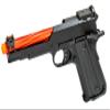 340 FPS Golden Ball x Eagle OTS .45 Hi-Capa Gas Blowback Airsoft Pistol w/Open Slide (Color: Black/Red Barrel) view 3