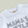 Summer 2PCS Clothes Set Infant Baby Boys Summer Outfit Letter Short Sleeve Tops T-Shirt and Shorts Set (Mama's Dude-White, 12-18 Months) view 2