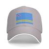 Aruba Flag Unisex Baseball Cap Fits Men Women Adjustable Dad Hat Sandwich Bill Cap Gray view 1
