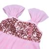 Daenrui Kids Girls Sleeveless Sequins Ballet Lyrical Dance Chiffon Dress Modern Contemporary Dance Costume Leotard Pink 10 Years view 4