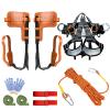 WHXGG Tree Climbing Spikes, Tree Climbing Gear with Protective Belt Adjustable Climbing Spurs Tool Set Alloy Steel Cow Leather Straps Suitable for Logging, Hunting, Climbing & Observation view 1