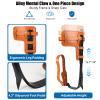 WHXGG Tree Climbing Spikes, Tree Climbing Gear with Protective Belt Adjustable Climbing Spurs Tool Set Alloy Steel Cow Leather Straps Suitable for Logging, Hunting, Climbing & Observation view 3