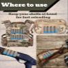 Underalert 12 Gauge Shell Holder, Self-Adhesive Shotgun Shell Holder, Mollle Shotgun Cartridge Card for Buttstock and Side Saddle, Ammo Carrier 12ga, Cartridge Organizer (Khaki) view 4