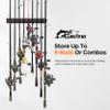 PLUSINNO V9 Vertical Fishing Rod Holders, 2 Packs Wall Mounted Fishing Pole Holders, Fishing Rod Racks Hold Up to 18 Rods or Combos, Fishing Pole Holders for Garage, Fishing Gear and Gifts for Men view 2