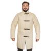 Lord of Battles Medieval Front Opened Padded Gambeson (Type 10) Handmade from Canvas Cotton Ecru, M view 1