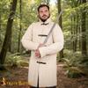 Lord of Battles Medieval Front Opened Padded Gambeson (Type 10) Handmade from Canvas Cotton Ecru, M view 2