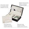 ArtsPavilion Jewelry Box for Women Girls, Leather Small Travel Organizer Case, Portable Display Storage Holder Boxes for Rings Earrings Necklaces Bracelets White view 3