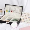 ArtsPavilion Jewelry Box for Women Girls, Leather Small Travel Organizer Case, Portable Display Storage Holder Boxes for Rings Earrings Necklaces Bracelets White view 4